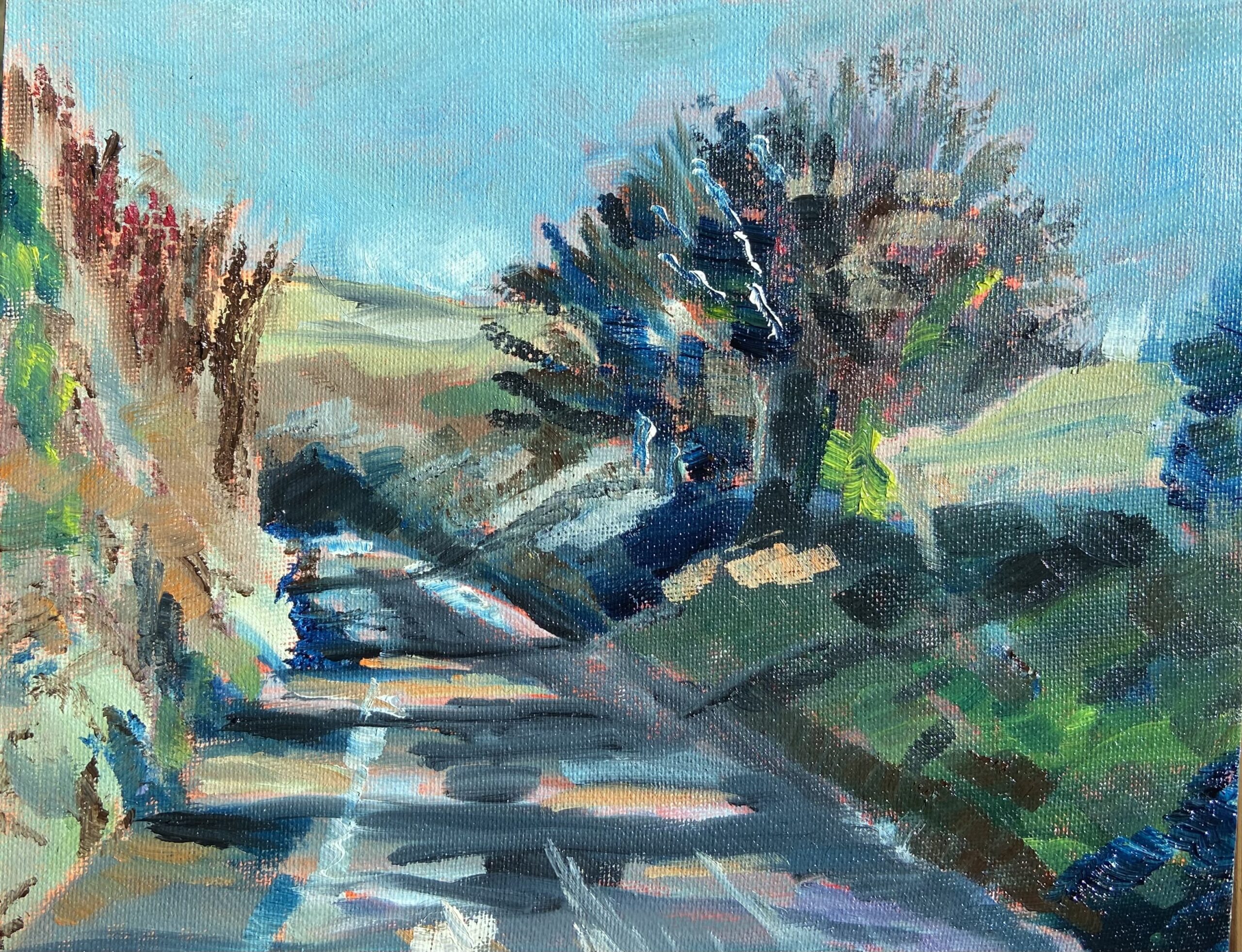 Lunchtime sun on the road by Polly Skye